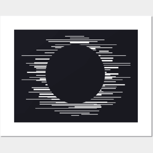 moon lines Posters and Art